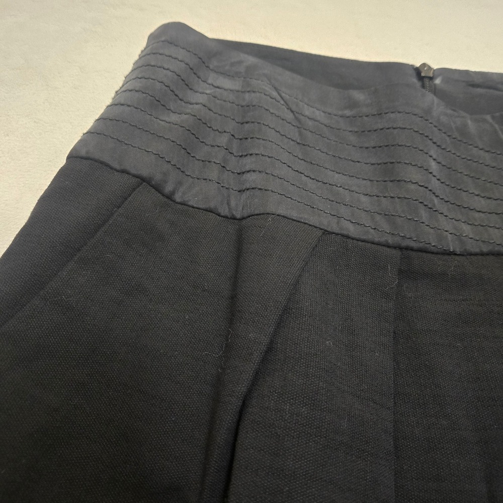 Hugo Boss Orange Baslva-W Black Pleated Mini Skirt Quilted Waistband Size 6 US - Picture 16 of 16